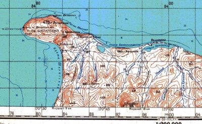  R-59-XV,XVI  Шелагский. (фрагмент) Масштаб 1  200 000. Состояние местности на 1981 год. Издание 1986 г..jpg