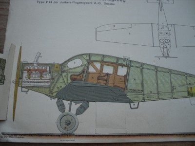  org.ausfaltbare Explosionstaffel 30ziger Jahre Junkers AG Dessau Flugzeug Ju F13 6.JPG