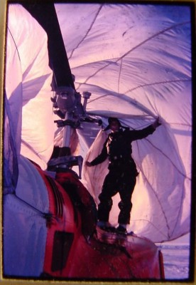  1963 PARACHUTE COVER OVER DOWNED HUEY AT SOUTH POLE OPERATION DEEP FREEZE.JPG