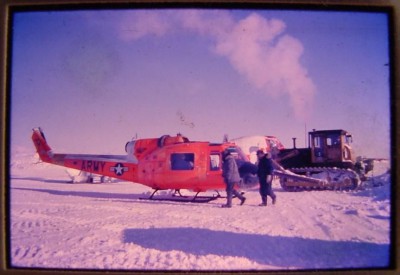  1963 US ARMY HUEY H-1 & DOZER OPERATION DEEP FREEZE.JPG