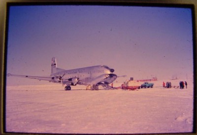  1963 US ARMY HUEY H-1 ARRIVING DUTY OPERATION DEEP FREEZE IN BELLY OF C-124.JPG